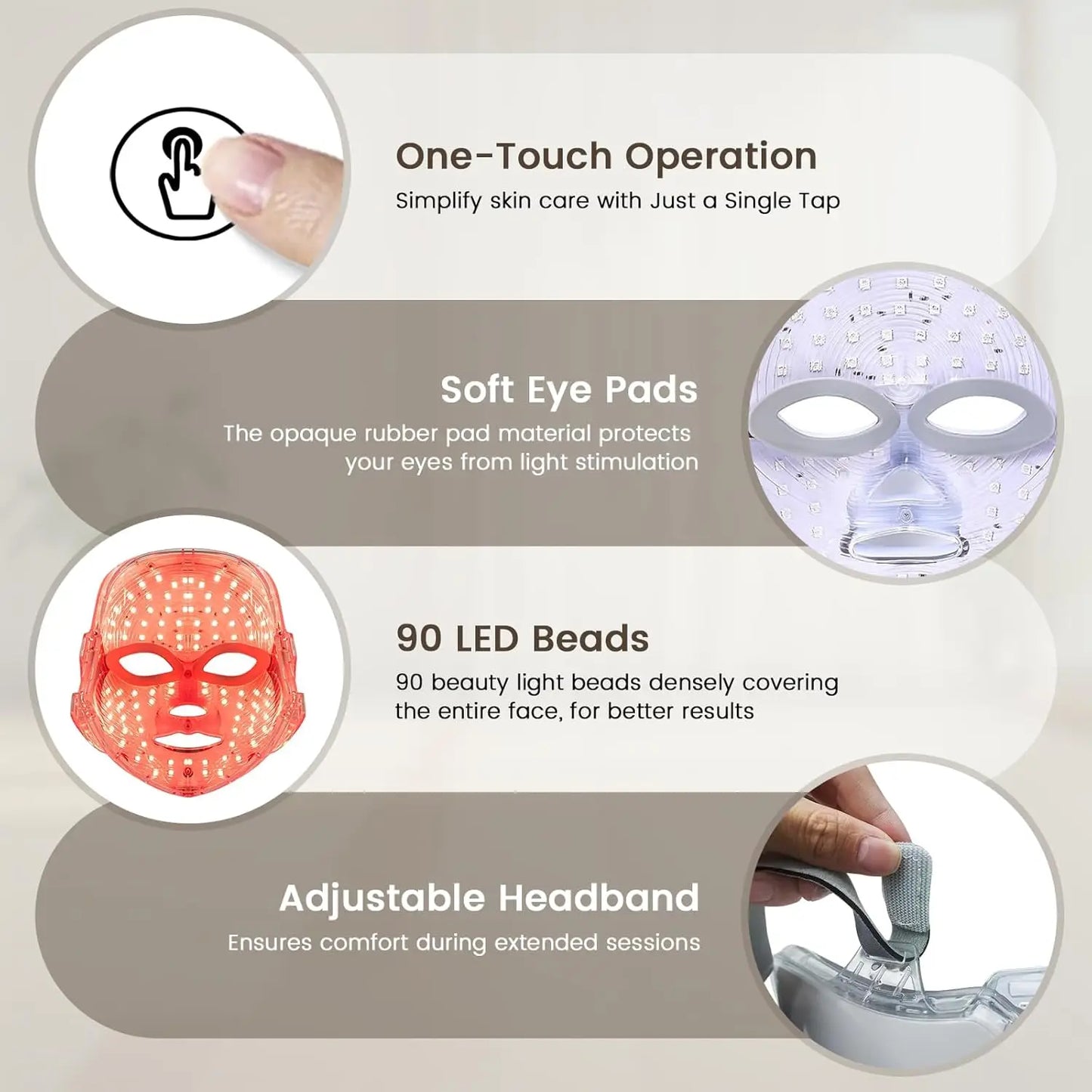 Professional Wireless 7 Colors LED Light PDT Therapy Home Use Facial Skin Whitening Beauty LED Face Mask Device